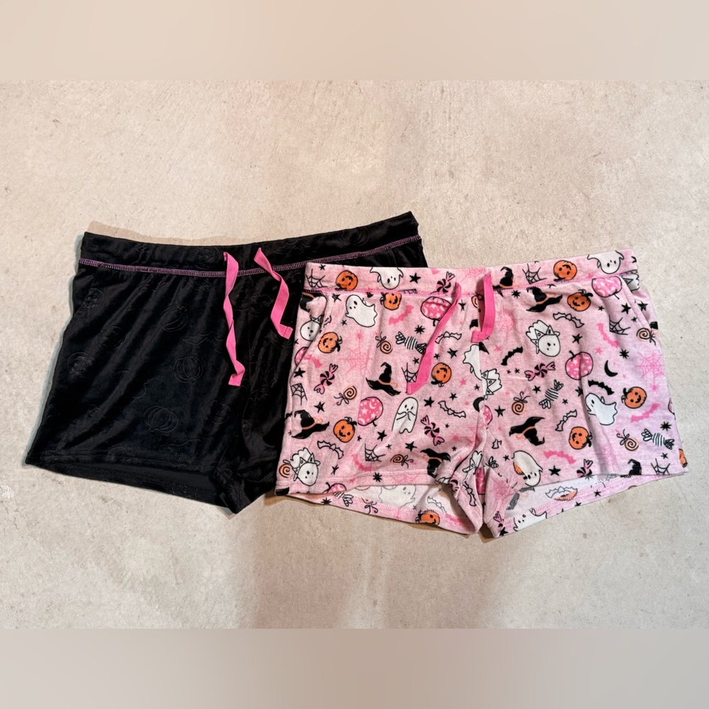 Trick or Treat Sleep Halloween Fall Pumpkin Shorts Set of 2 XLL Extra Large